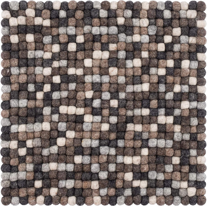 myfelt Néla Sitzauflage, Wolle, Mehrfarbig, 36 x 36 cm, Mehrfarbig