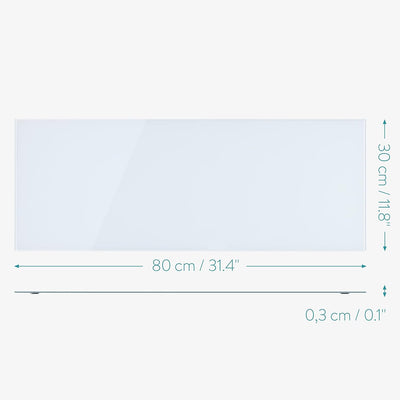 Navaris Magnettafel Magnetboard aus Glas - 80x30cm Tafel magnetisch zum Beschriften - Notizboard Mag