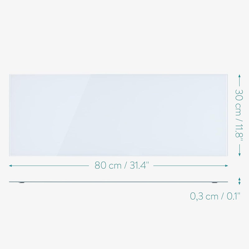 Navaris Magnettafel Magnetboard aus Glas - 80x30cm Tafel magnetisch zum Beschriften - Notizboard Mag