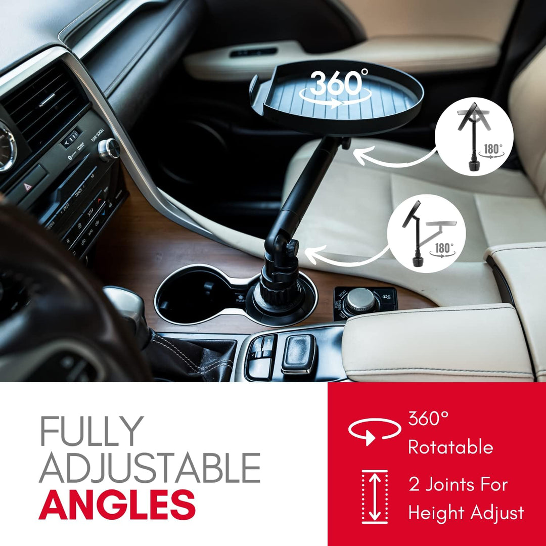 Macally MCUPTRAY, Halterung für Auto-Becherhalter, mit Tablett und Handy-Halterung für iOS und Andro