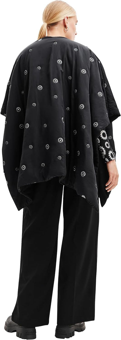 Desigual Women's Poncho_Mini ATRE Elbrus, Black, One Size