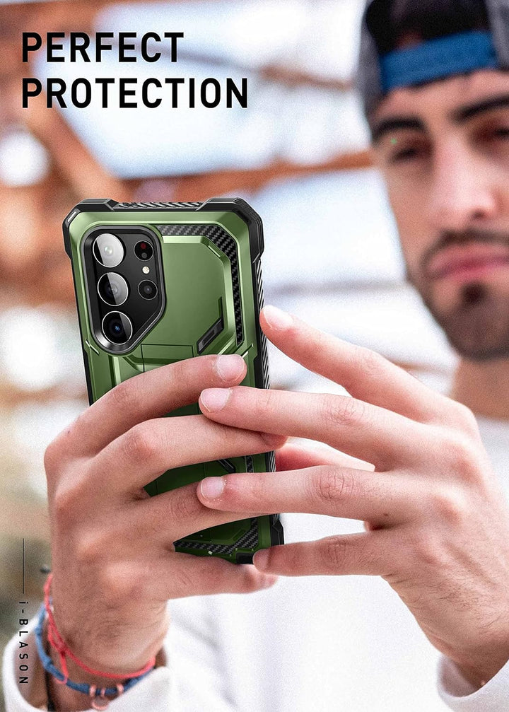 i-Blason Armorbox Series Hülle für Samsung Galaxy S23 Ultra 5G Bumper Case mit 2 Vorderseite (ohne D