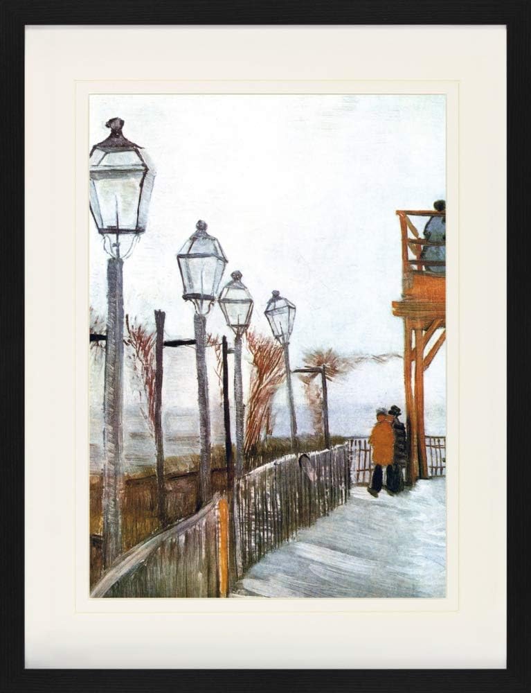 1art1 Vincent Van Gogh Poster Montmartre Nahe Der Oberen Mühle, 1886 Gerahmtes Bild Mit Edlem Passep