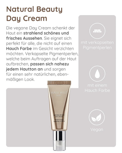 Malu Wilz Natural Beauty Day Cream 40ml I Erfrischende Skincare Gesichtspflege-Creme mit Glycerin &