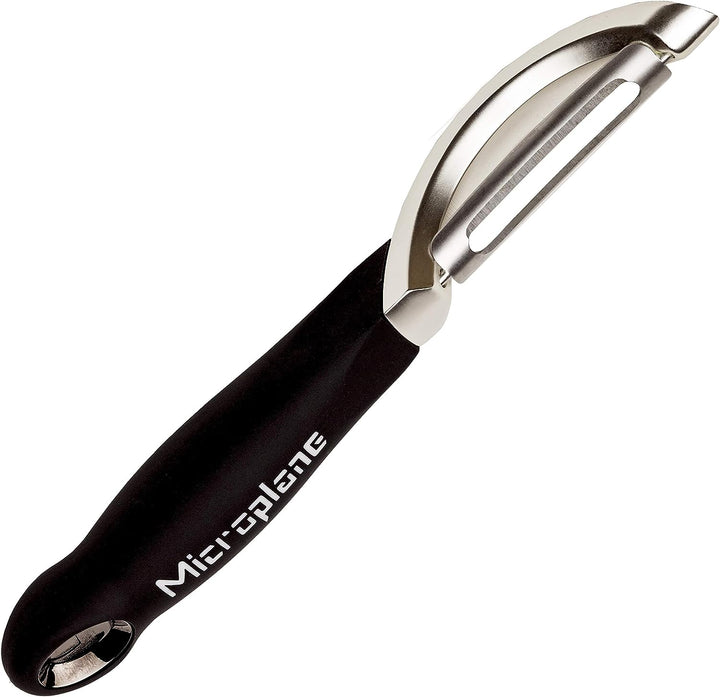 Microplane Gewürzmühle Schwarz für Muskatnuss, Zimt, Tonkabohnen, Langpfeffer und andere getrocknete
