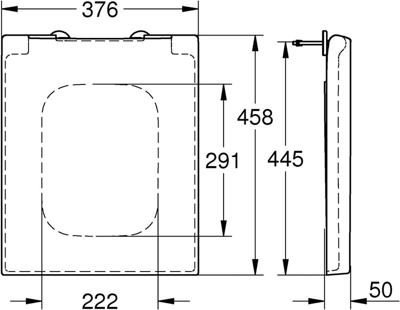 GROHE Cube Keramik - WC-Sitz (inkl. Deckel und Befestigungsset, abnehmbar), alpinweiss, 39488000