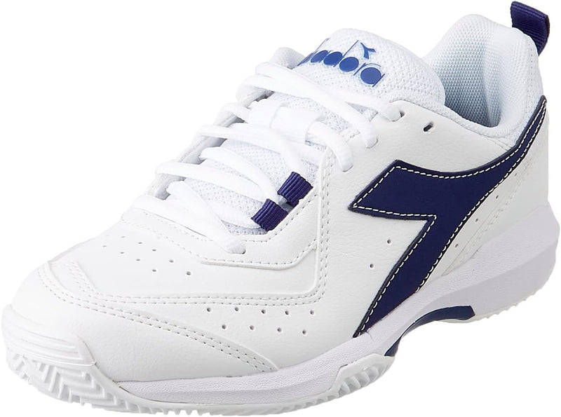 Diadora Damen S.Challenge 5w Sl Clay Tennisschuh 40.5 EU White Blue Print, 40.5 EU White Blue Print