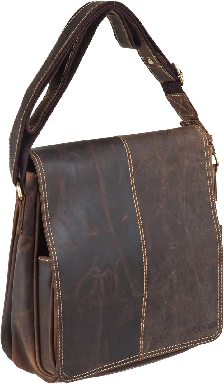 Green Burry Überschlagtasche Vintage braun 1729-25