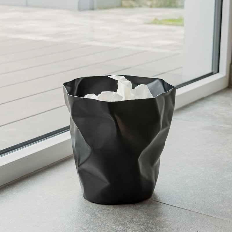 Essey Design Papierkorb, Bin Bin, Design Mülleimer für Büro und Bad schwarz, schwarz