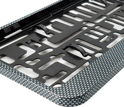 Simoni Racing PTX/5C Universal-Kennzeichenhalter hinten mit Diebstahlsicherung, Carbon Look