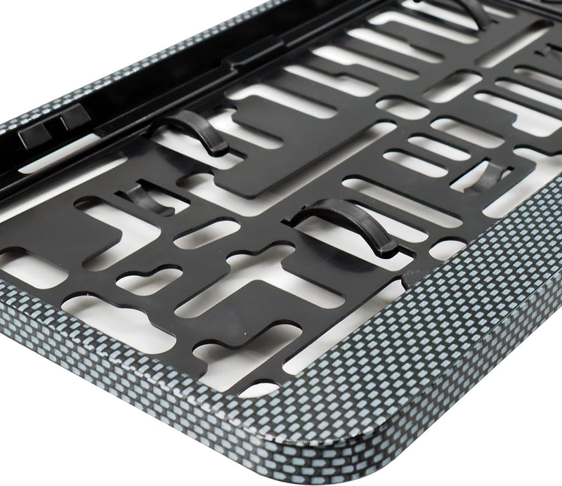 Simoni Racing PTX/5C Universal-Kennzeichenhalter hinten mit Diebstahlsicherung, Carbon Look