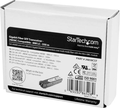 StarTech.com Gigabit LWL SFP Transceiver Modul - HP J4858C kompatibel - MM LC mit DDM - 550m - 1000B