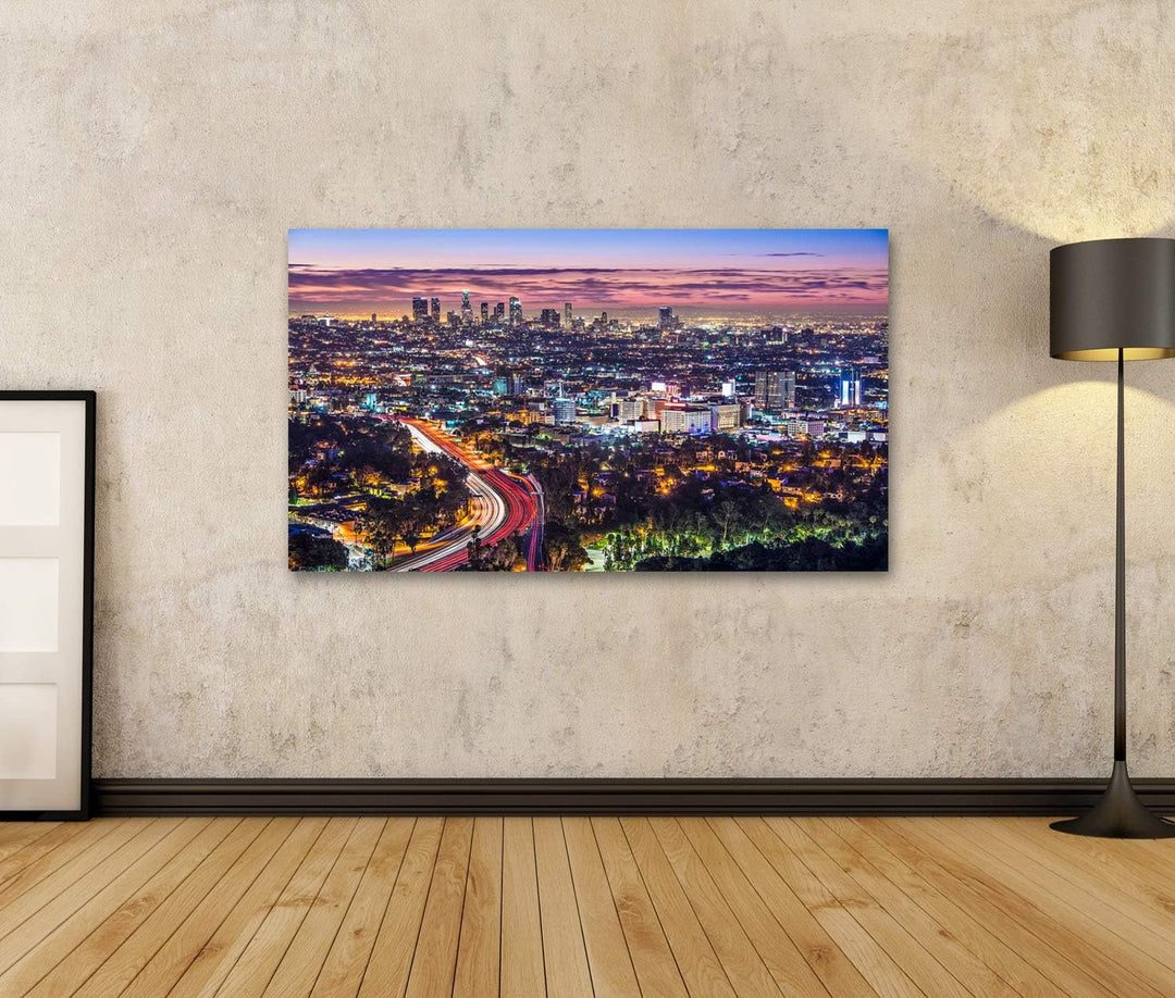 islandburner Bild auf Leinwand Los Angeles Kalifornien Usa Am Frühen Morgen Die Innenstadt Stadtbild