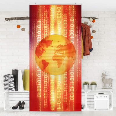 Bilderwelten Raumteiler Digital Planet 250x120cm inkl. transparenter Halterung 250x120cm incl. trans