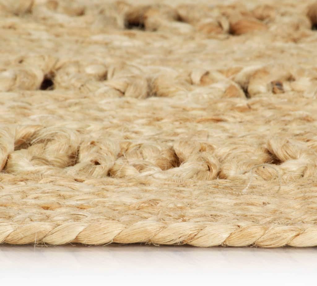Tidyard Teppich Handgefertigt Jute Geflochten rund,jedes Stück ist EIN Unikat, Durchmesser: 120 cm