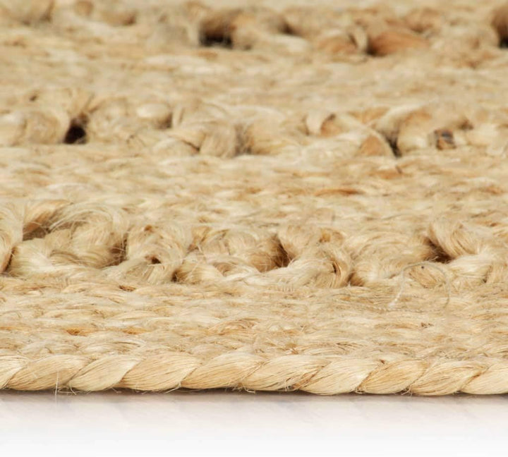 Tidyard Teppich Handgefertigt Jute Geflochten rund,jedes Stück ist EIN Unikat, Durchmesser: 120 cm