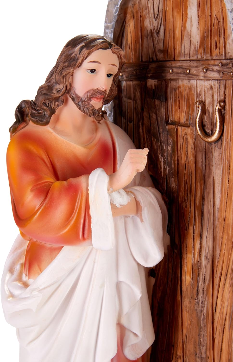 BRUBAKER Jesus Christus klopft an der Tür - 30 cm Weihnachtsdekoration mit handbemalter Figur aus Po
