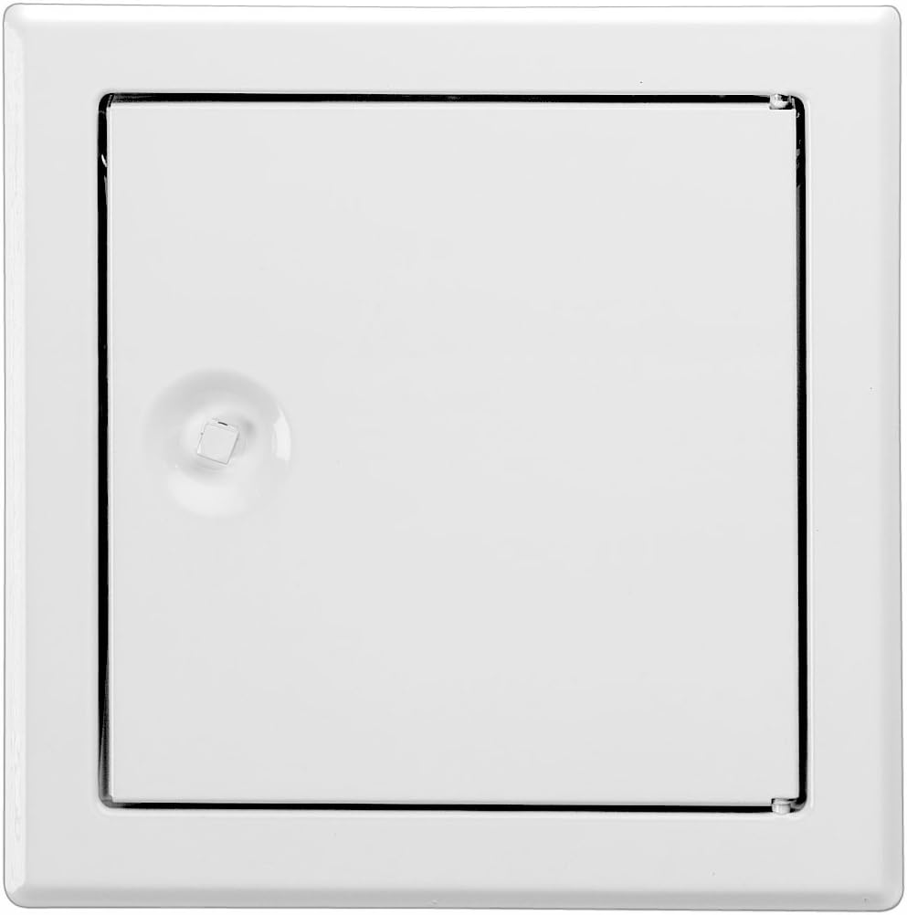 Revisionstür Stahlblech weiss mit Vierkantverschluss 50 x 50 cm mit Vierkantverschluss 500 x 500 mm,