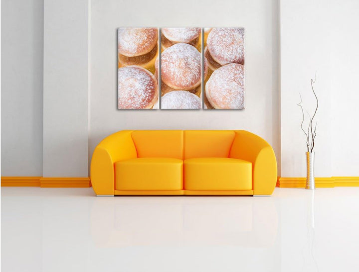 Pixxprint Süsse Berliner Bunstift Effekt 3-Teiler Leinwandbild 120x80 Bild auf Leinwand