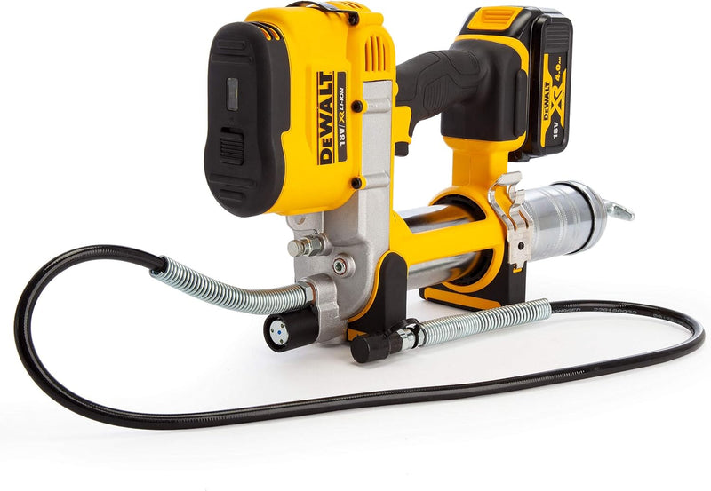 DEWALT DCGG571M1-GB DCGG571M1 18 V XR schnurlose Li-Ion Fettpresse (1 x 4 Ah Akku), Multi Einzelbett