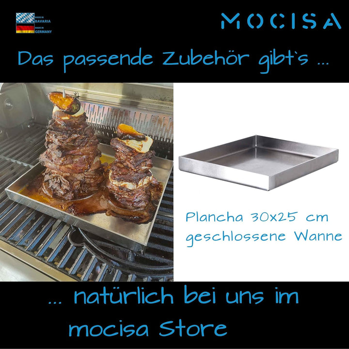 2'er Set Premium BBQ Grillspiess Gyrosspiess Grösse S und L | Dönerspiess Edelstahl | massiver unive