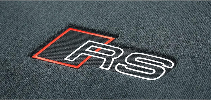 Audi 8Y1863011DRPP Textilfussmatten Premium Velours Fussmatten 4X Stoffmatten, mit RS Schriftzug, sc
