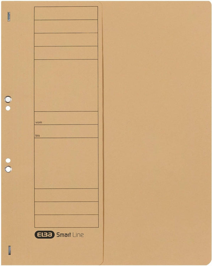 Elba Ösenhefter A4, 1/2 Vorderdeckel, Karton, kfm. Heftung, chamois, 50 Stück chamois halber Vordeck