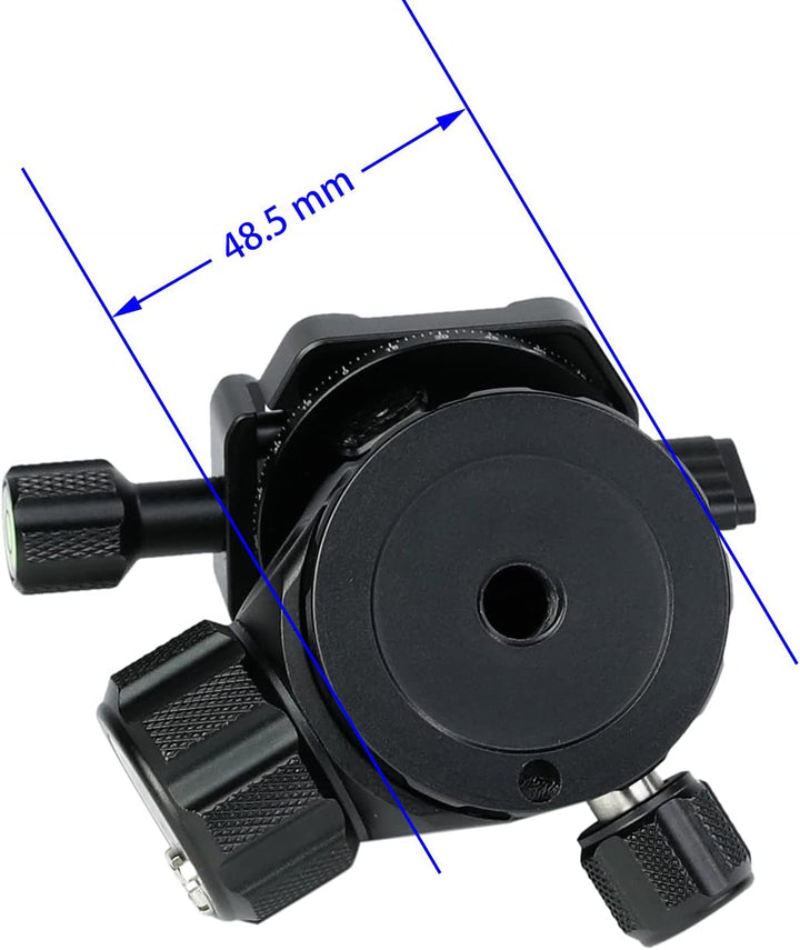 TINKTEEK Wing Panorama Kugelkopf Stativkopf Doppelte Panoramaplatte 390g Höhe 8cm Tragkraft 8kg prof