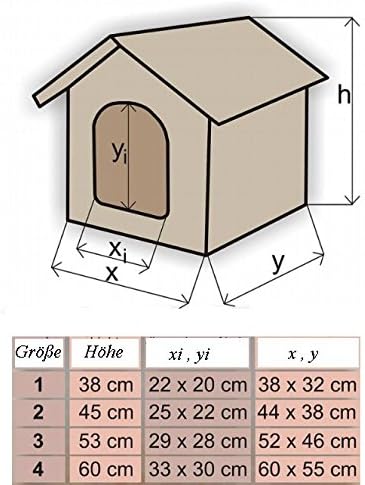 Hobbydog R4 BUDKOS15 Doghouse R4 60X55 cm Brown with Bones, L, Brown, 1.4 kg Brown L, Brown L