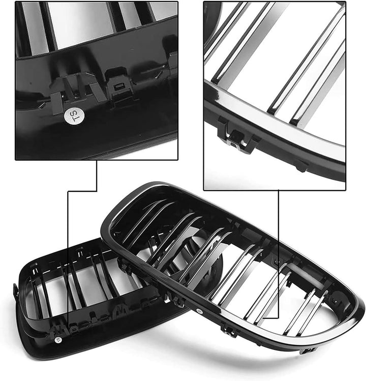 GY F11 Nieren, F10 Nieren Schwarz Front Nieren F10 Kühlergrill für BMW5 Serie F10 F11 M5 2010-2017 f