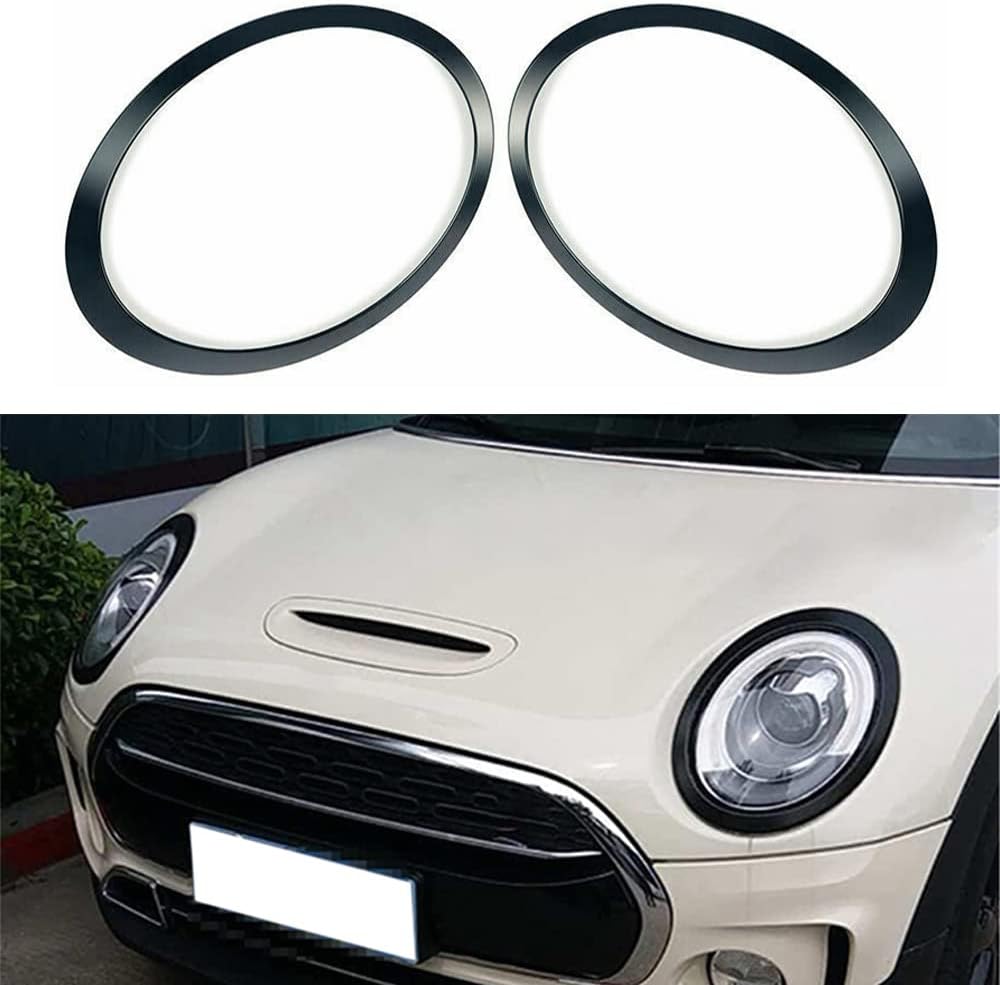 TOTMOX 1 Paar linke und rechte Autoscheinwerfer-Trimmerringe aus ABS für Mini C00PER 2007-2015, Fron