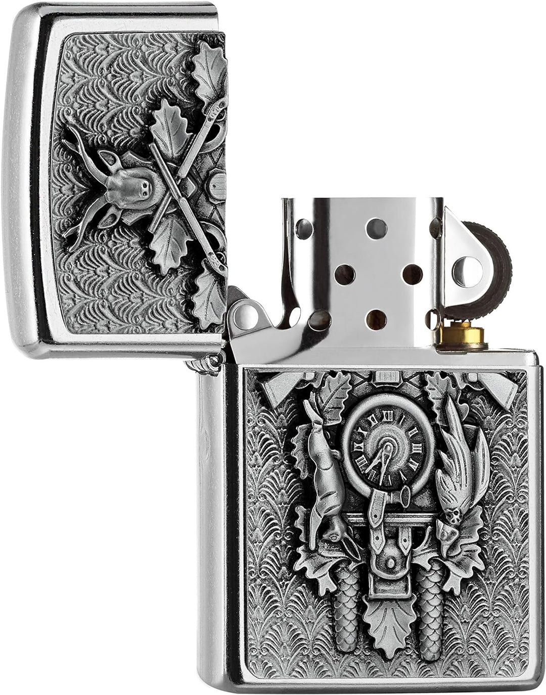 Zippo 2006511 PL 207 Kuckucksuhr Emblem Feuerzeug, Messing, Design, 5,83,81,2