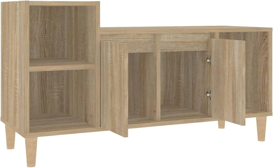Tidyard TV Schrank mit Türen und Fächer Lowboard Fernsehschrank Fernsehtisch Sideboard HiFi-Schrank