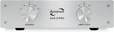 Dynavox AUX-S PRO, Eingangs-Erweiterungs-Umschalter mit 5 Cinch-Eingängen, Anschlüsse für Zwei Stere