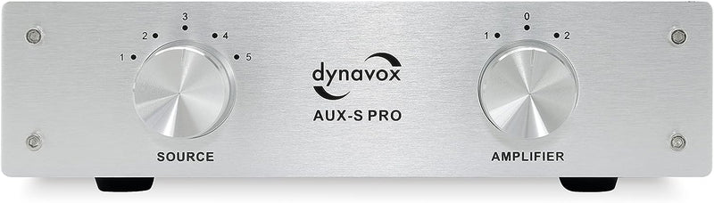 Dynavox AUX-S PRO, Eingangs-Erweiterungs-Umschalter mit 5 Cinch-Eingängen, Anschlüsse für Zwei Stere