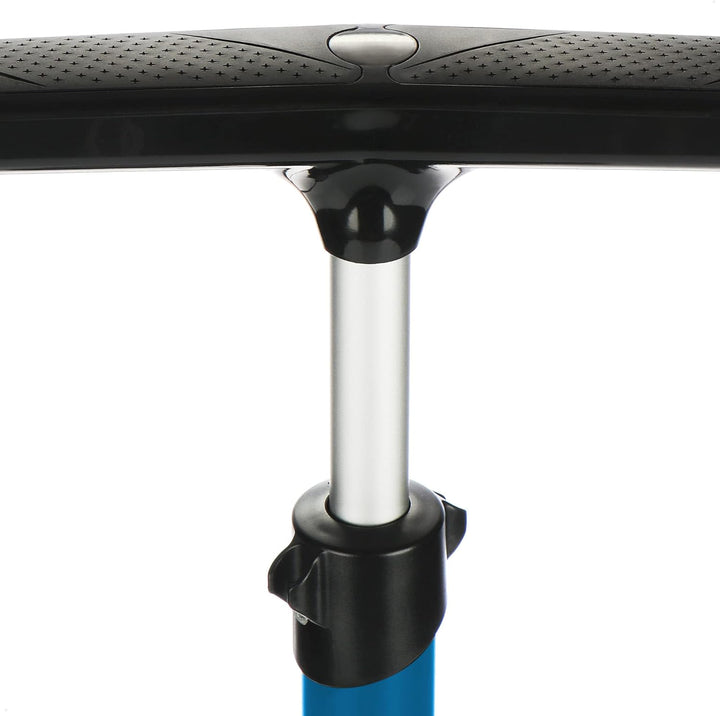 com-four® Fahrradpumpe mit Rahmenhalterung - Luftpumpe mit verschiedenen Adaptern - Ball-Pumpe für F
