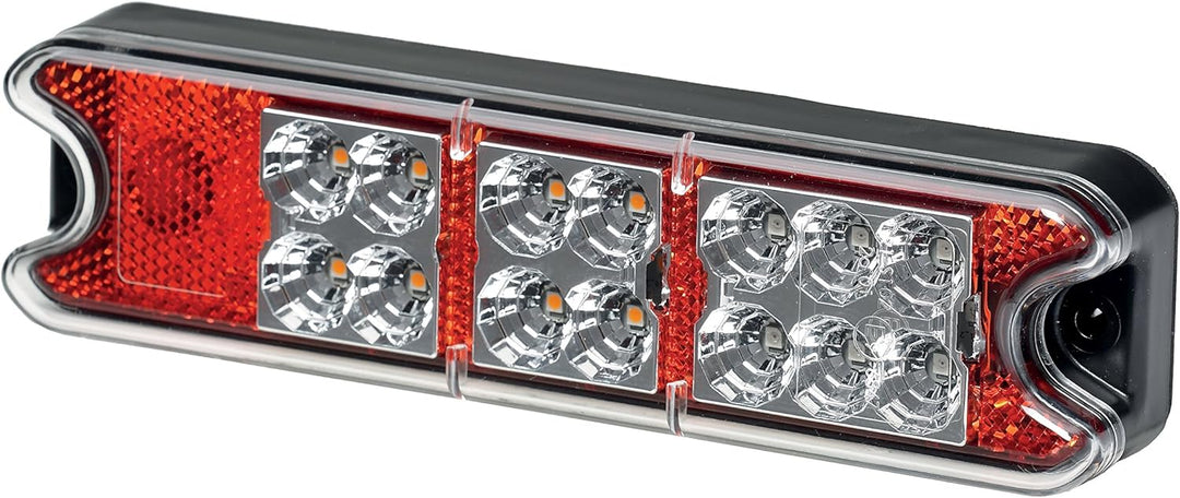 HELLA - Heckleuchte - Valuefit - LED - 12/24V - Anbau/geschraubt - Lichtscheibenfarbe: rot/glasklar