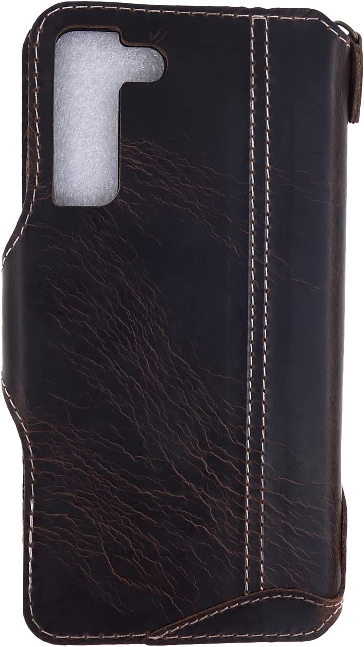 Yogurt Handyhülle für Samsung Galaxy S22+, Hülle Echtleder Case Ledertasche Lederhülle für Samsung S