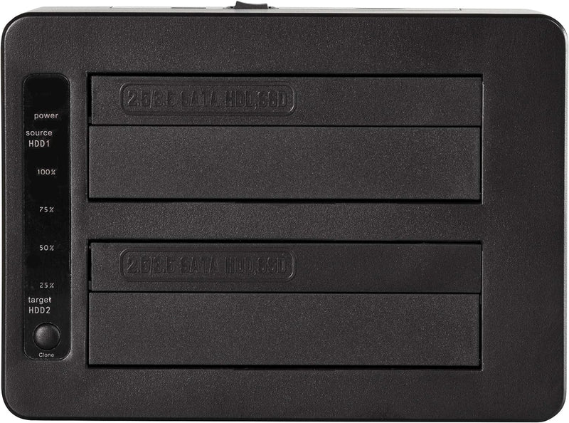 LogiLink QP0028 Quickport USB 3.1 GEN2 für 2X 2,5/3,5" HDD/SSD (2-Bay) Schwarz, único für 2x HDD/SSD