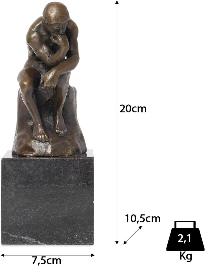 Moritz Bronzefigur Bronze Figur Statue Skulptur Denker Philosoph Psychologie H 19 cm
