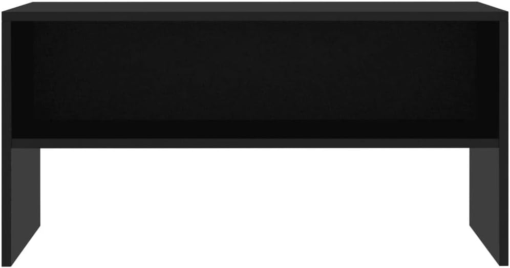 homiuse TV-Schrank Schwarz 80x40x40 cm Holzwerkstoff TV Board Fernsehschrank Fernsehtisch TV Lowboar