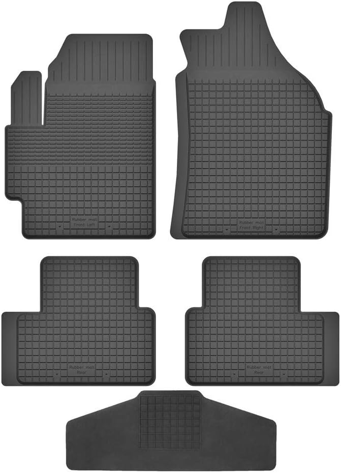 Fussmatten Vorne, Hinten 4er Set für Daewoo Matiz Chevrolet Spark 1998-2009 Gummi Gumimatten, Vorne,