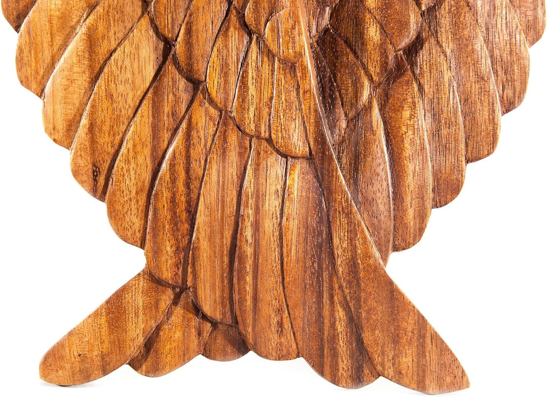 Windalf Engel Dekor Holzbild Wandrelief Amanda 22 cm Engels Flügel Holzornament Bohemian Wandojekt H