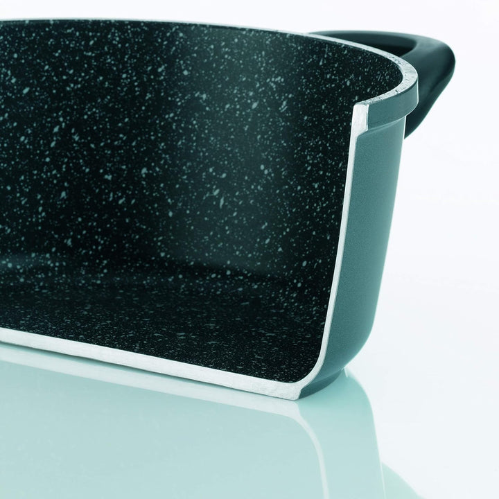 kela Grill-Eckpfanne Stoneline 28x28cm aus Aluminium, Aluguss, Schwarz, 28 cm