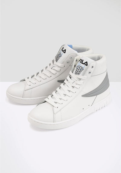 FILA Damen Highflyer L Mid Wmn Sneaker 39 EU Schmal White Monument, 39 EU Schmal White Monument