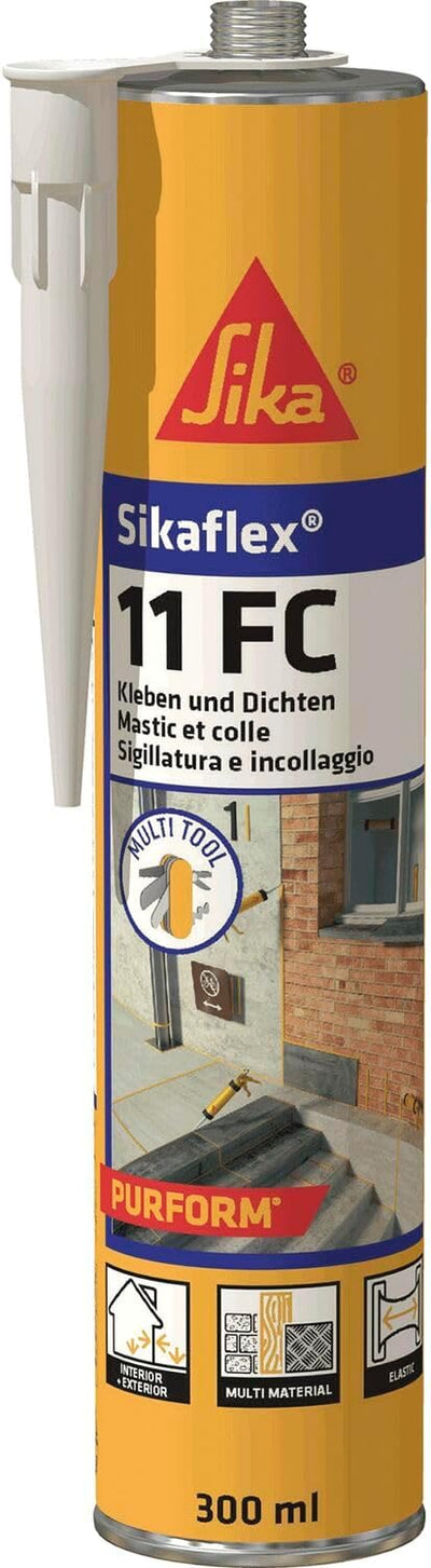 Sika Sikaflex 11 FC Purform PU Kleber und Dichtmasse - klebt und dichtet haftstark, 300ml uniweiss 3