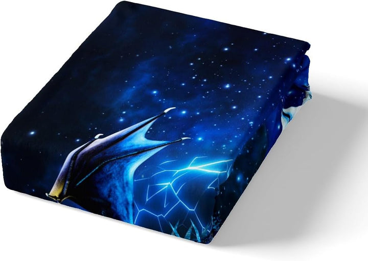 Loussiesd Galaxy Dragon Bettbezug 135x200 cm Kinder Chic Weltraum Sternenhimmel Bettw?sche Set Dschu