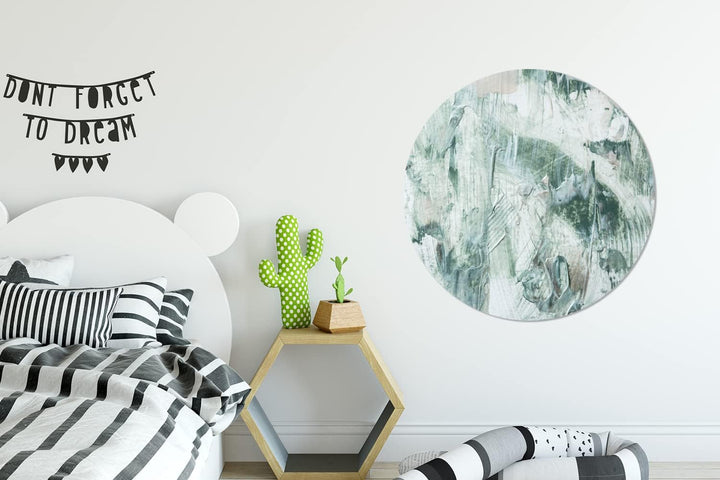 MuchoWow Wandbild Rund Wanddeko Deko Wohnzimmer Bilder 90x90 cm Gartendekoration - Farbe - Abstrakt,