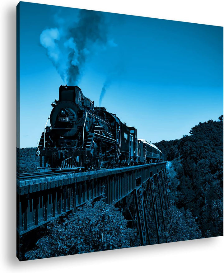 deyoli Atemberaubend altmodische Lokomotive Format: 70x70 Effekt: Zeichnung als Leinwandbild, Motiv
