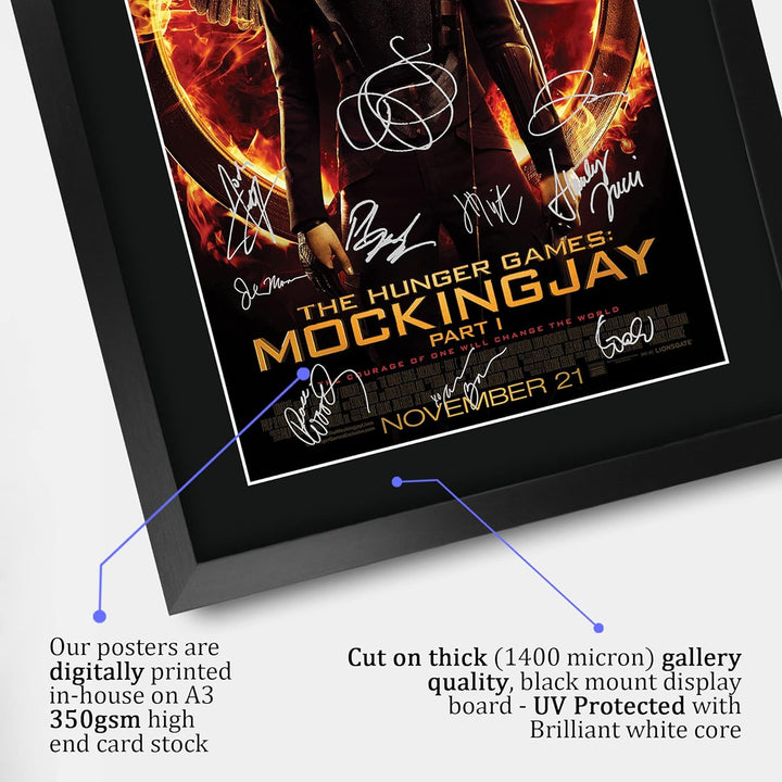 HWC Trading FR A3 The Hunger Games 3 Mockingjay Teil 1 Jennifer Lawrence Gifts Gedrucktes Autogramm-